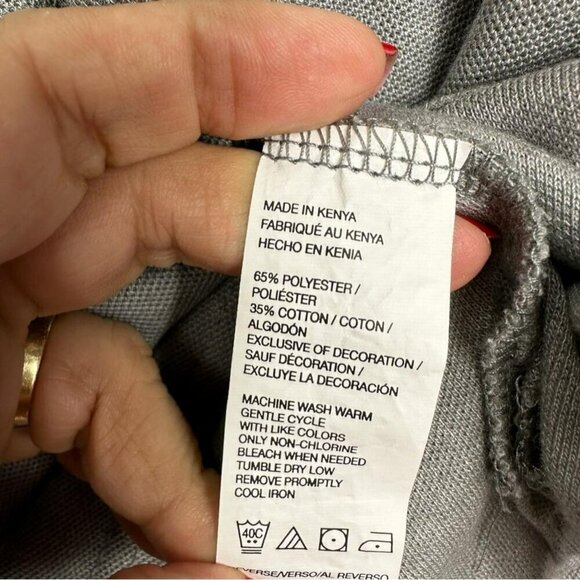 IZOD Polo Shirt Adult Large Grey White Logo Short Sleeve Cacual Mens - Picture 8 of 9